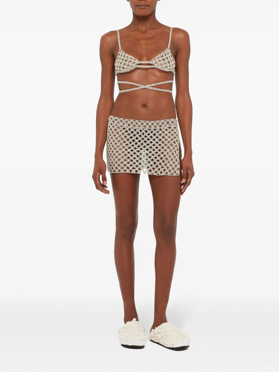 Affordable lace-up Alanui Women triangle bra 0719